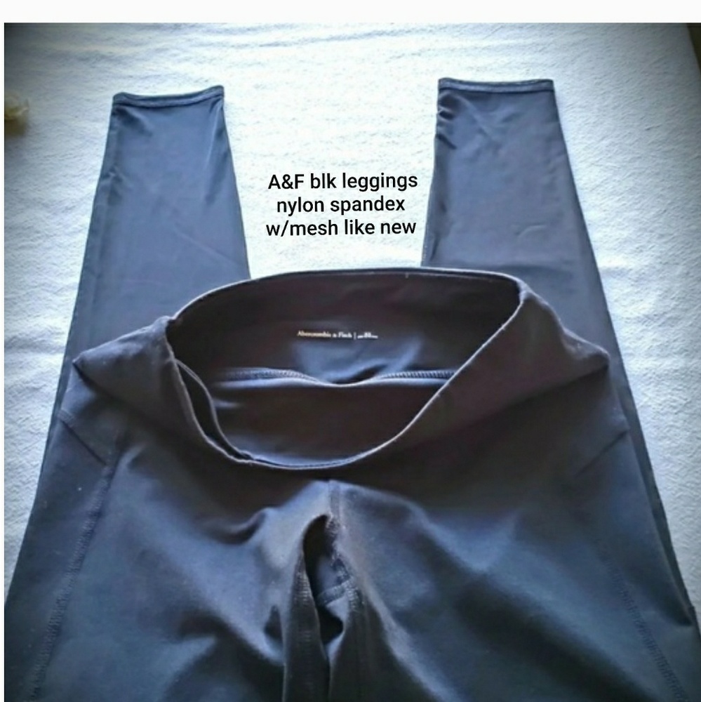 A&F Ambercrombie & fitch leggings euc black ex sm